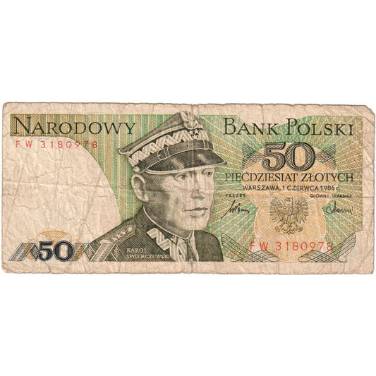 Polska, 
  
  50 złotych, 
  
  1986-06-01