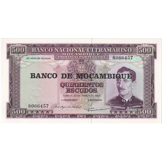 Mozambik, 
  
  500 escudo, 
  
  22.03.1967