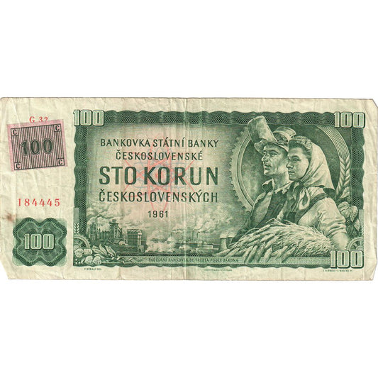 Czechosłowacja, 
  
  100 koron, 
  
  1961