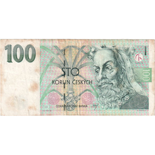 Czechy, 
  
  100 koron, 
  
  VF(30-35)