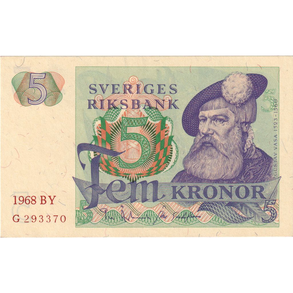 Szwecja, 
  
  5 koron, 
  
  UNC(65-70)