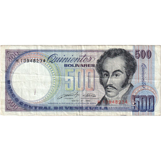 Wenezuela, 
  
  500 boliwarów, 
  
  31.05.1990