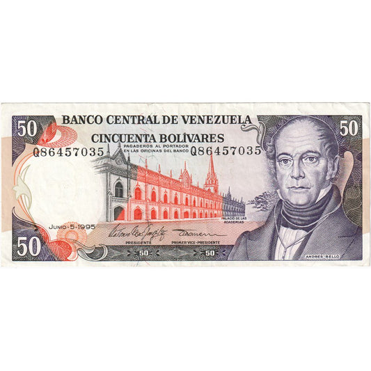 Wenezuela, 
  
  50 boliwarów, 
  
  1995-06-05