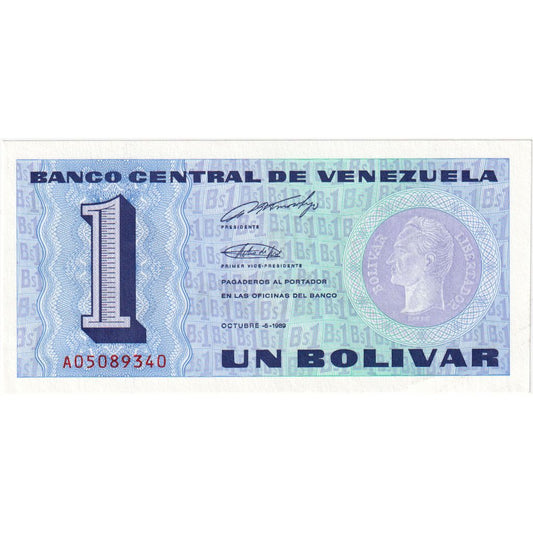 Wenezuela, 
  
  1 Boliwar, 
  
  1989-10-05