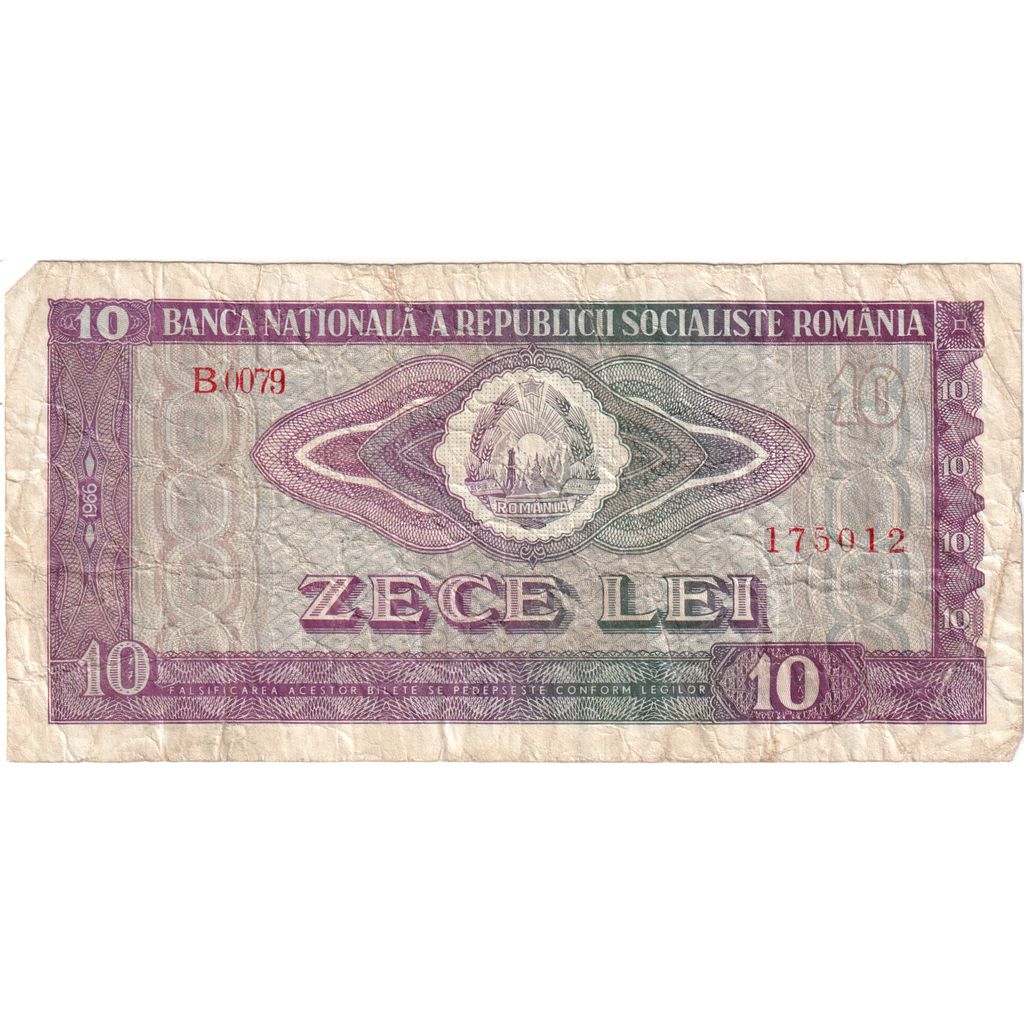 Rumunia, 
  
  10 Lei, 
  
  VF(20-25)