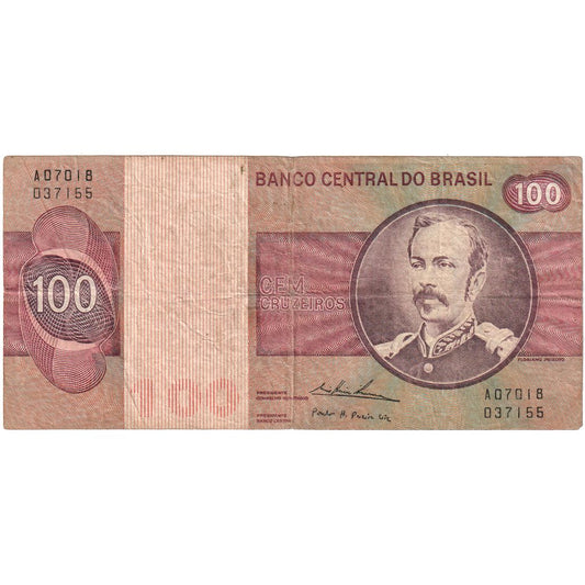 Brazylia, 
  
  100 Cruzeiros, 
  
  VF(30-35)