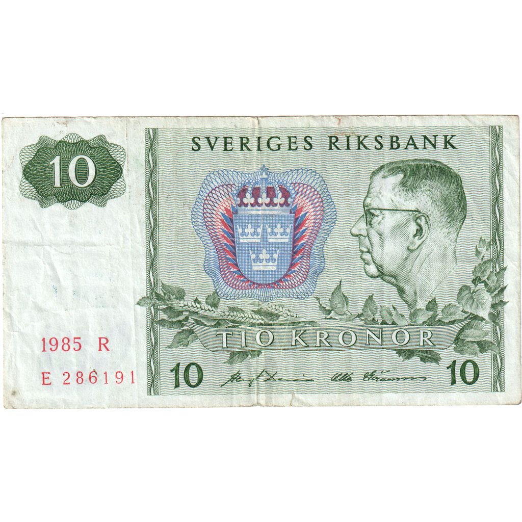 Szwecja, 
  
  10 koron, 
  
  1984