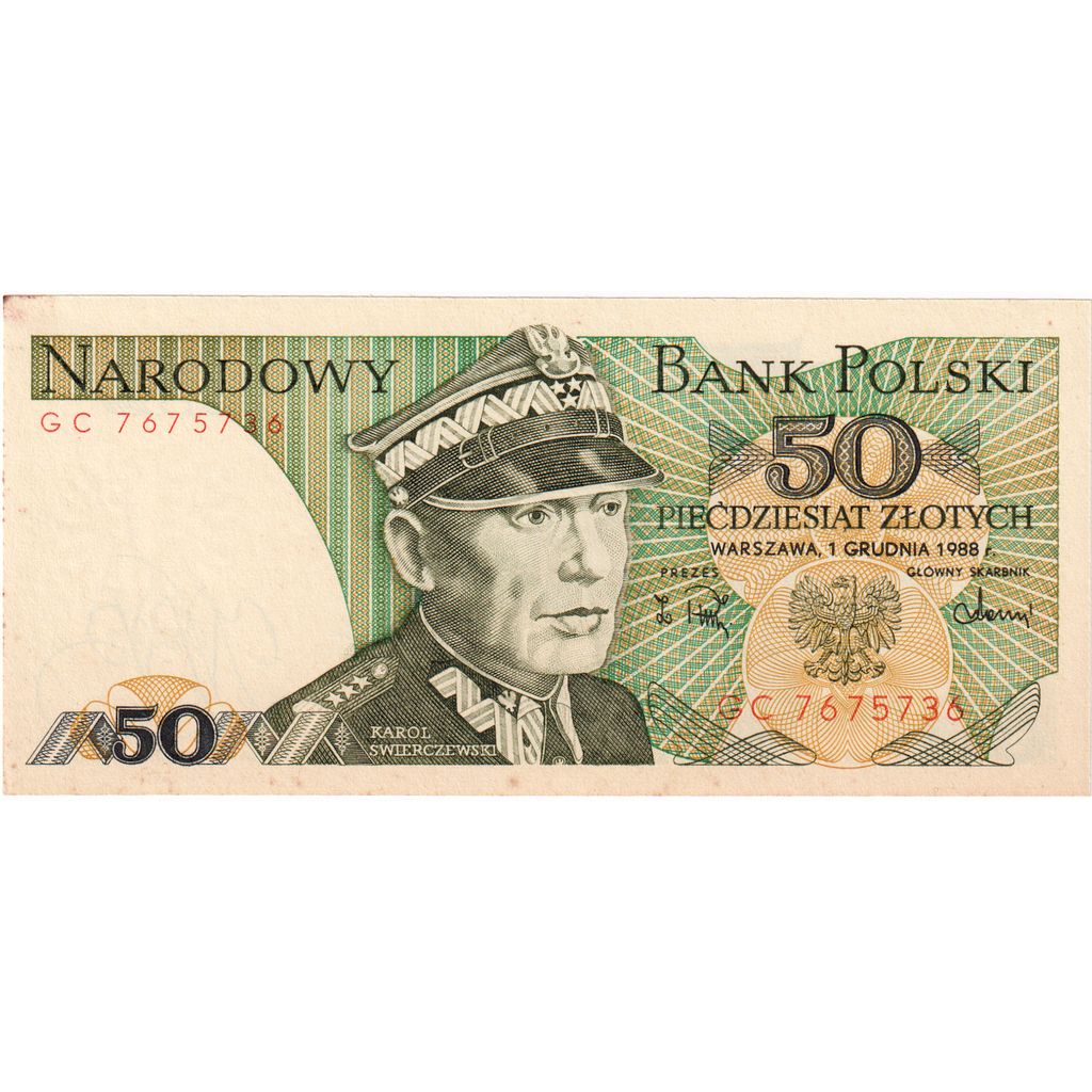 Polska, 
  
  50 złotych, 
  
  1988-06-01