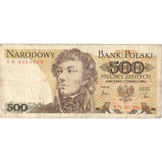 Polska, 
  
  500 złotych, 
  
  VF(20-25)