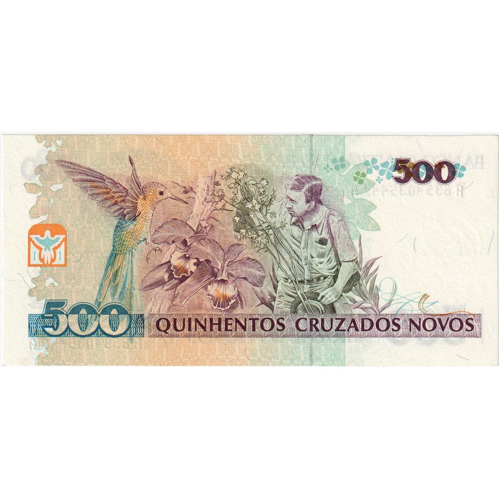 Brazylia, 
  
  500 Cruzeiros na 500 Cruzados Novos, 
  
  UNC(63)