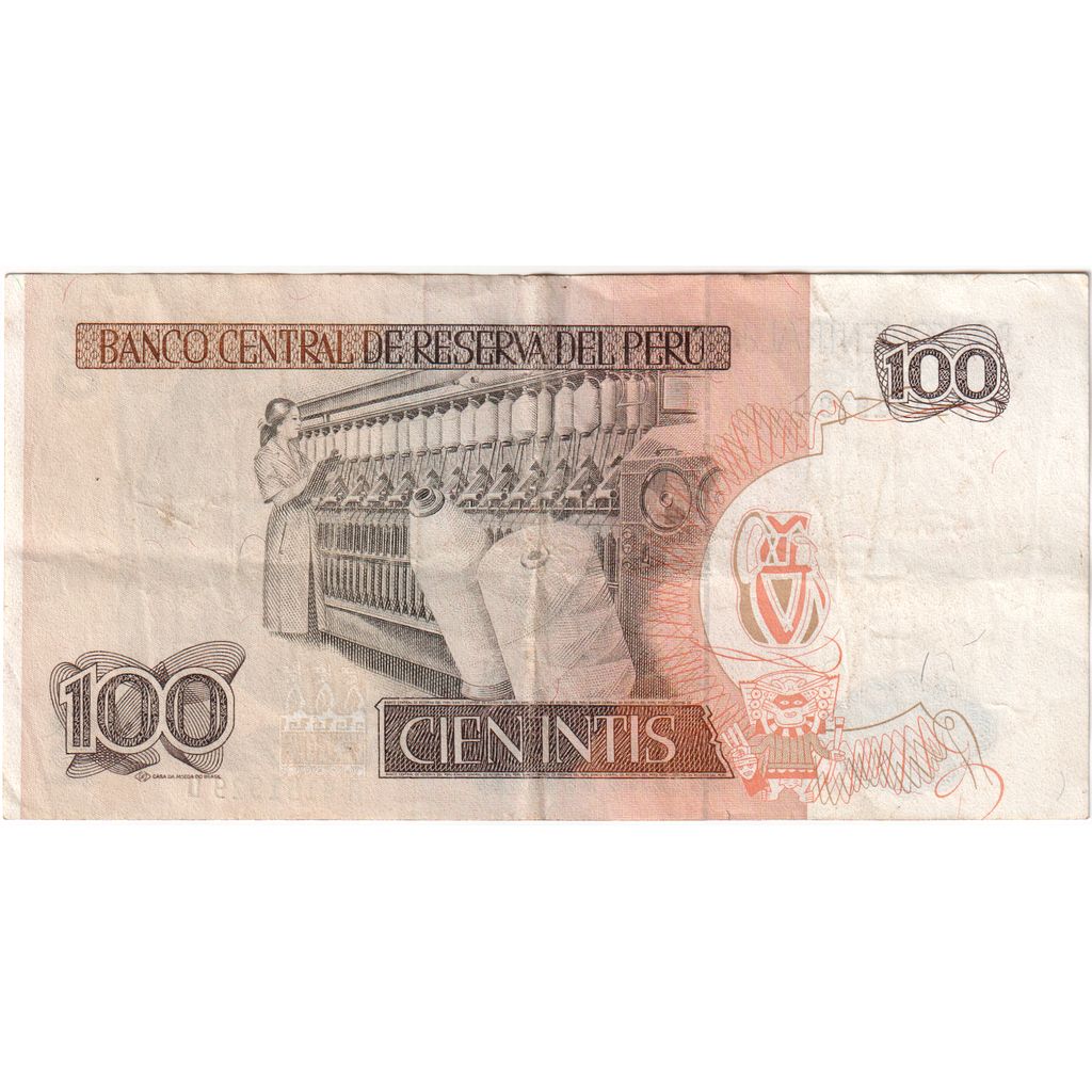 Peru, 
  
  100 Intisów, 
  
  1985-02-01