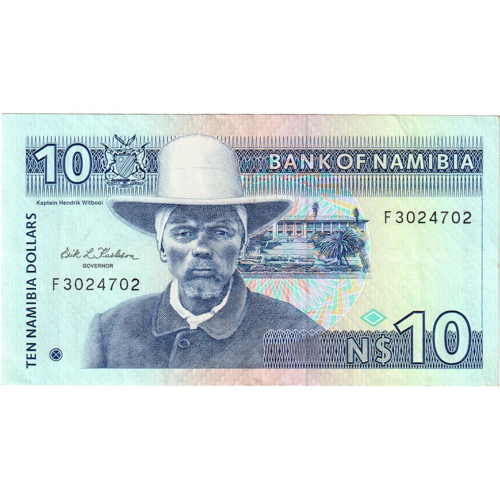 Namibia, 
  
  10 dolarów namibijskich, 
  
  UNC(65-70)