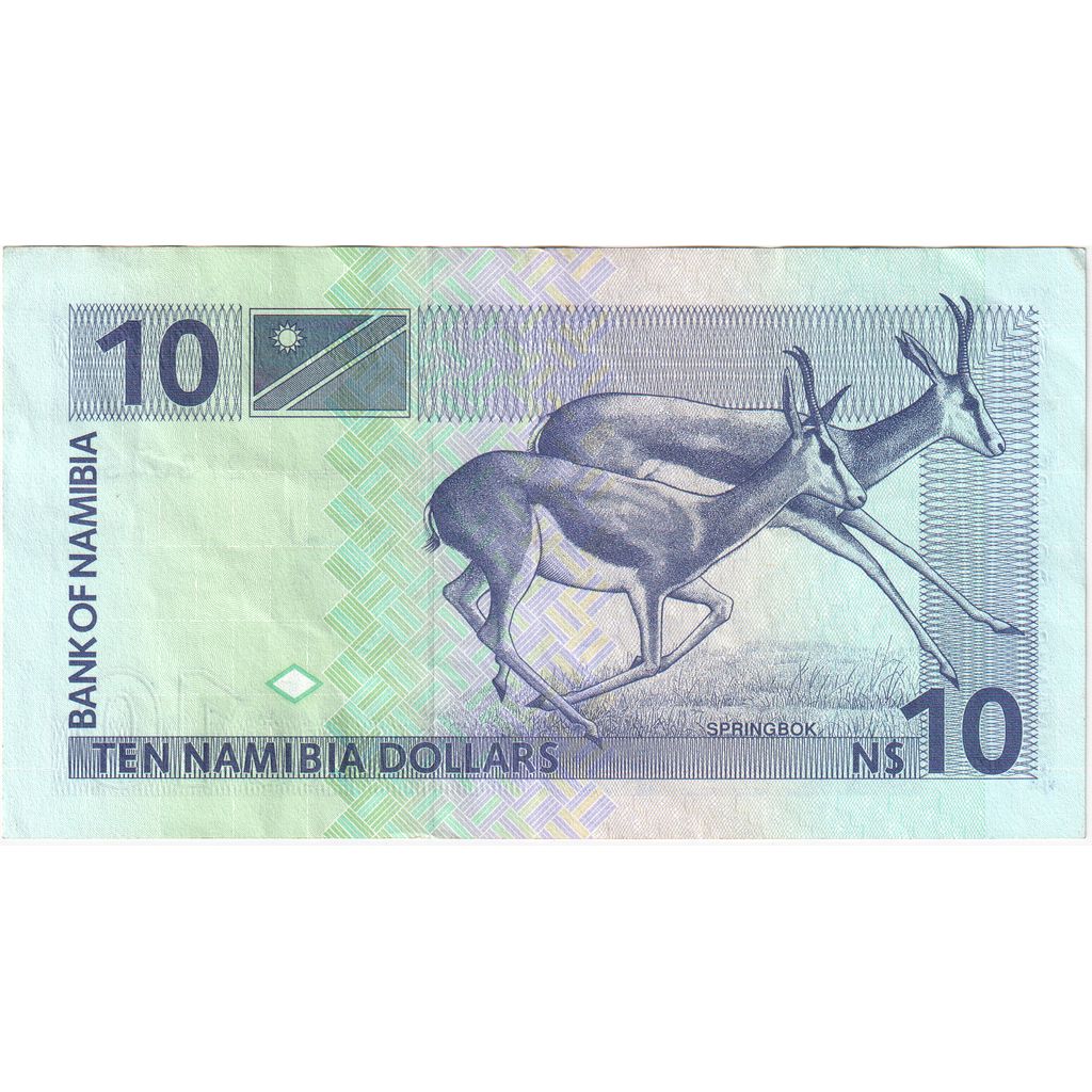 Namibia, 
  
  10 dolarów namibijskich, 
  
  UA(55-58)