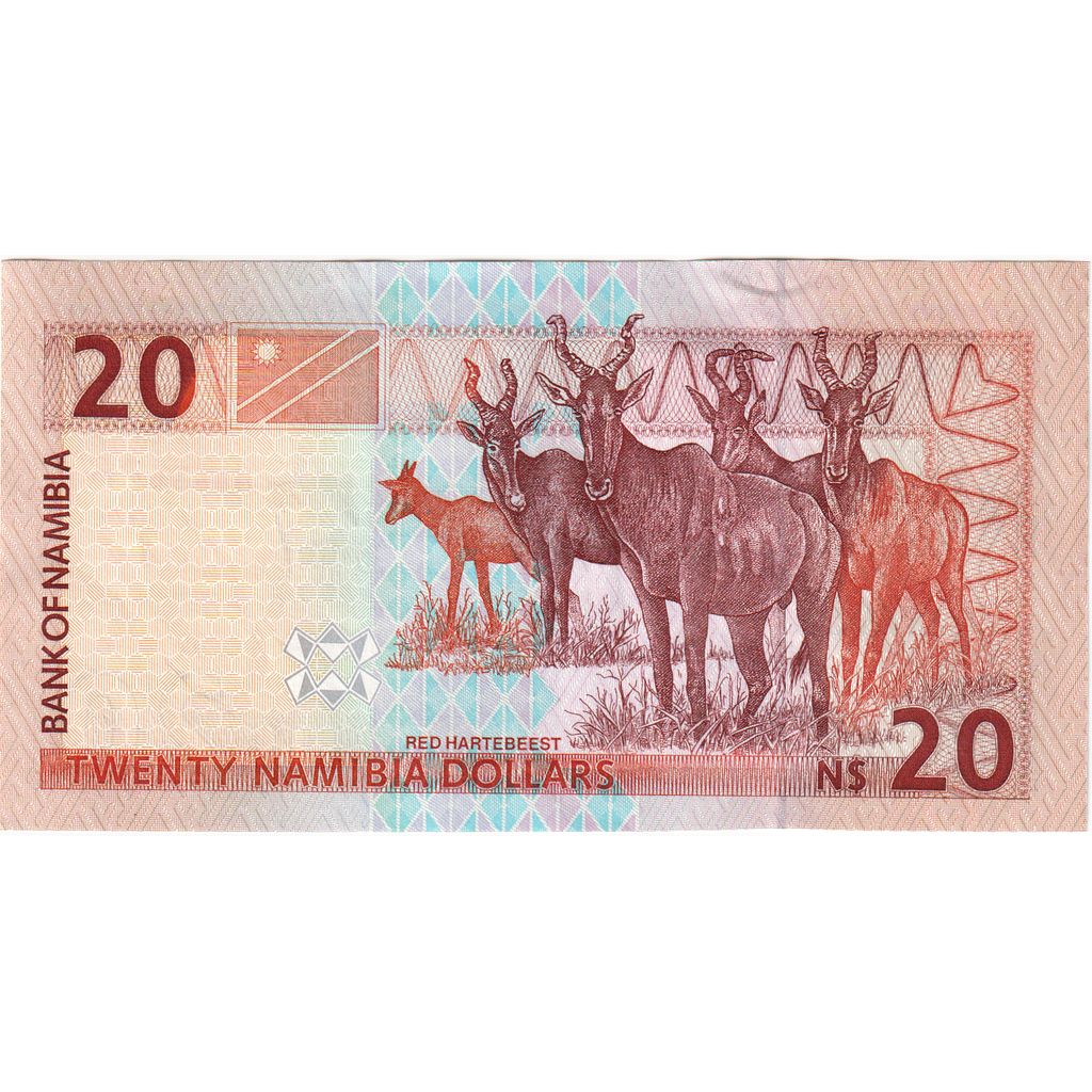 Namibia, 
  
  20 dolarów Namibii, 
  
  UNC(65-70)