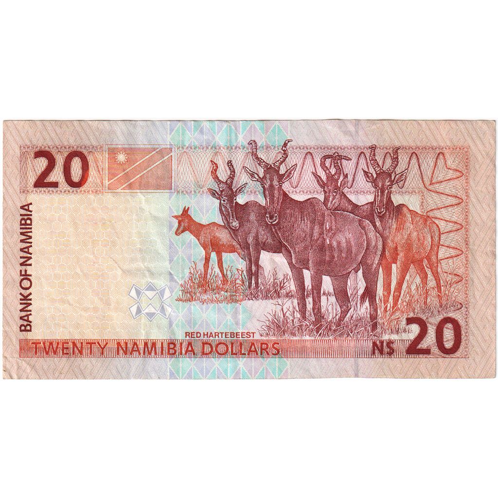 Namibia, 
  
  20 dolarów Namibii, 
  
  UA(55-58)