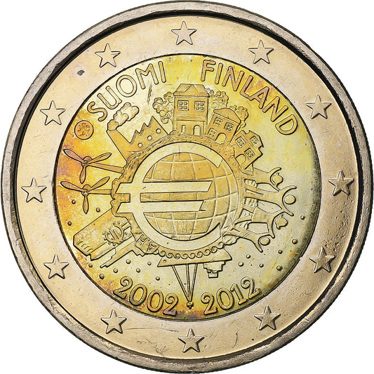 Finlandia, 
  
  2 euro, 
  
  Einführung in den Euro