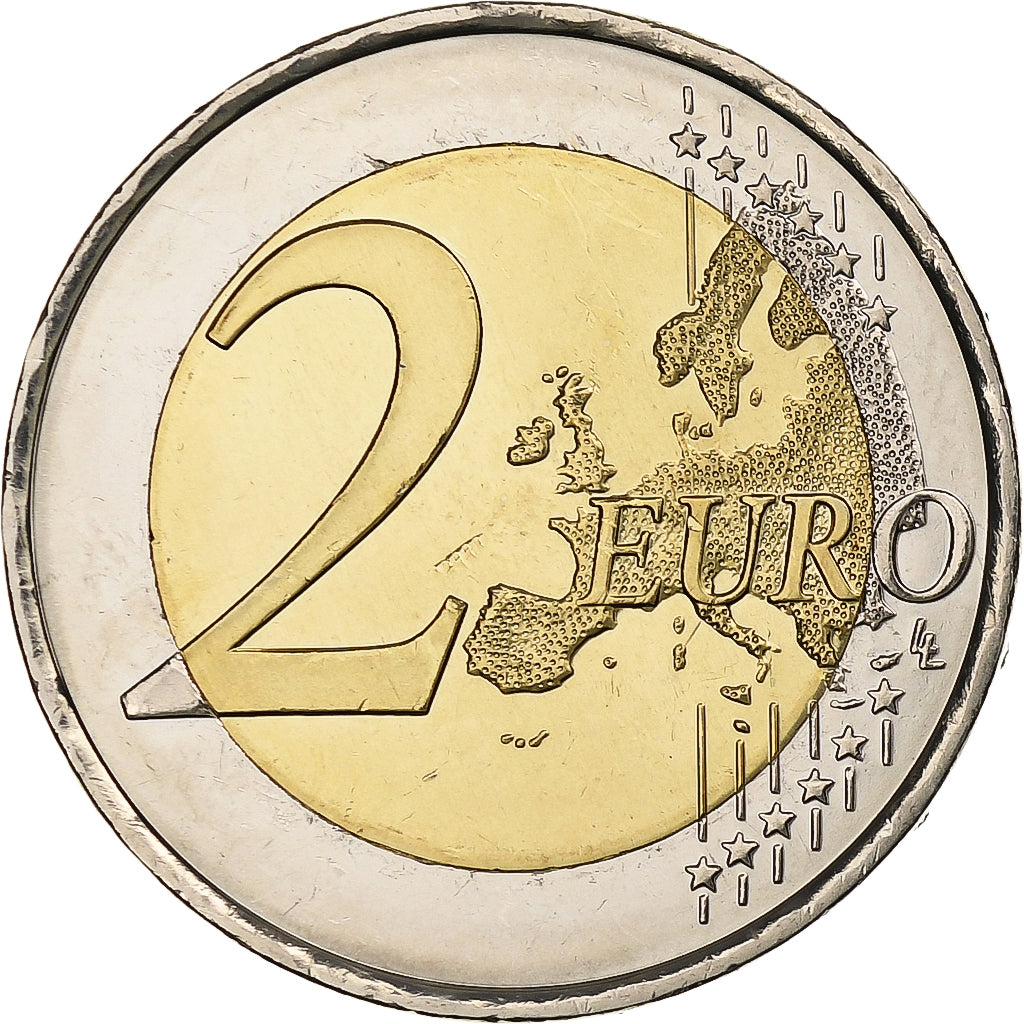 Hiszpan, 
  
  2 euro, 
  
  30 Jahre vor dem Drapeau de l'UE