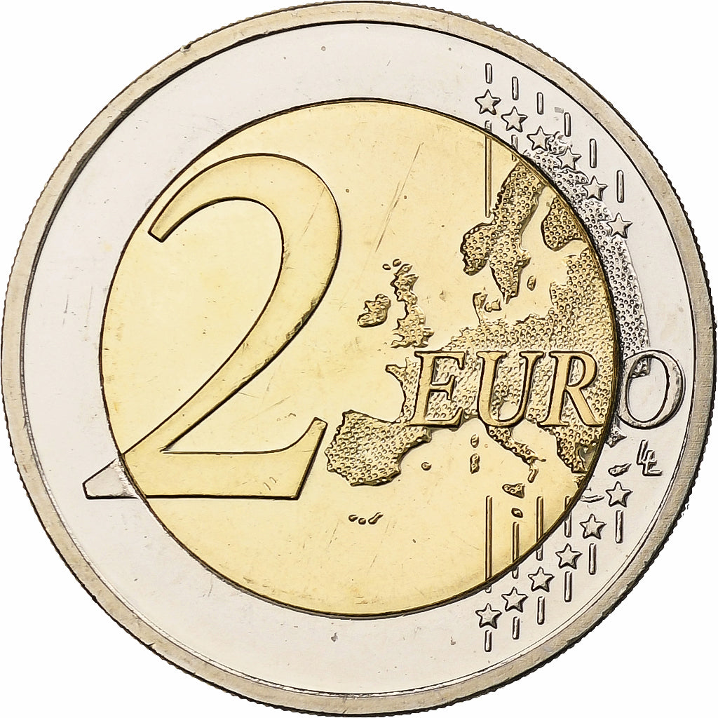 Lettland, 
  
  2 euro, 
  
  30 Jahre vor dem Drapeau de l'UE