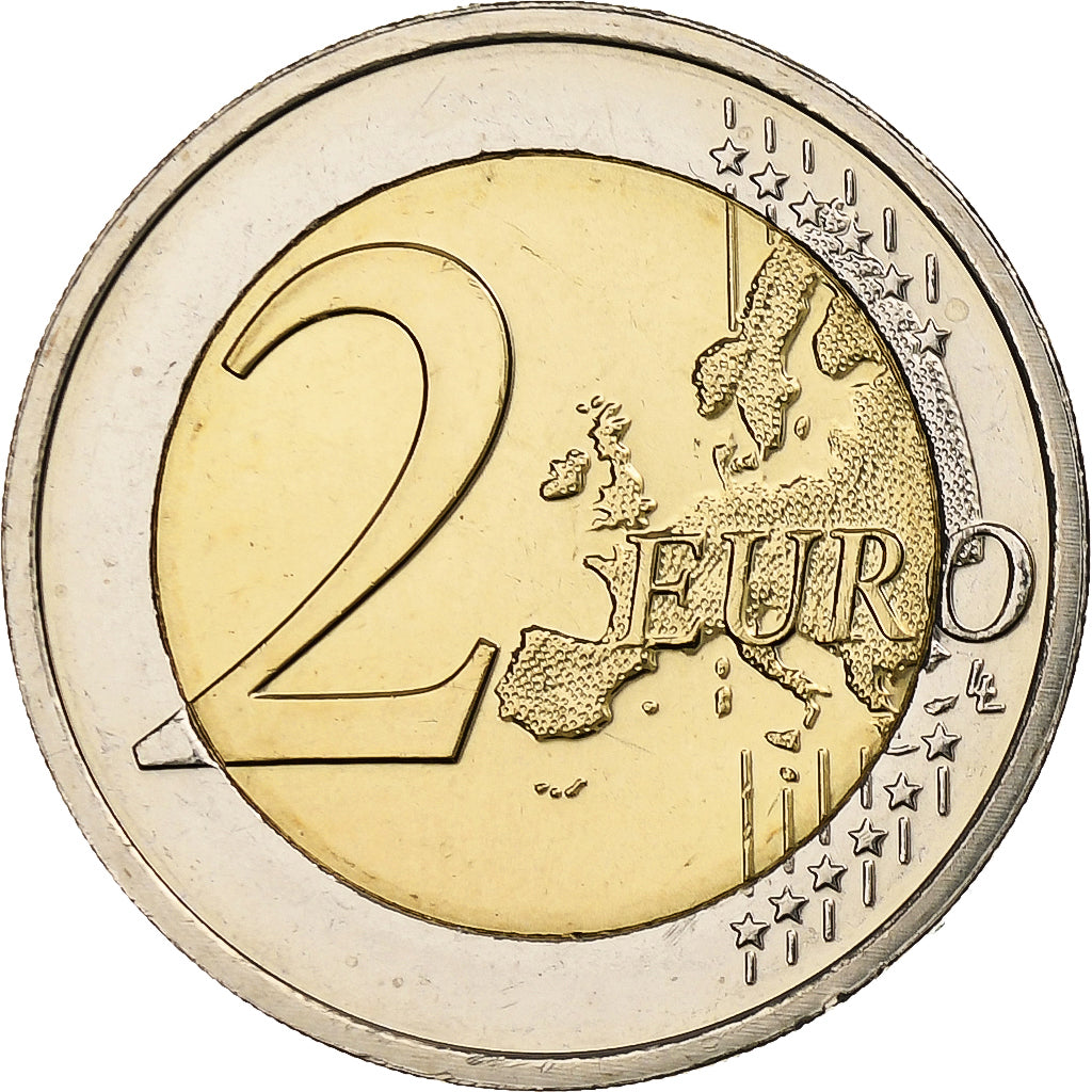 Luksemburg, 
  
  2 euro, 
  
  30 Jahre vor dem Drapeau de l'UE