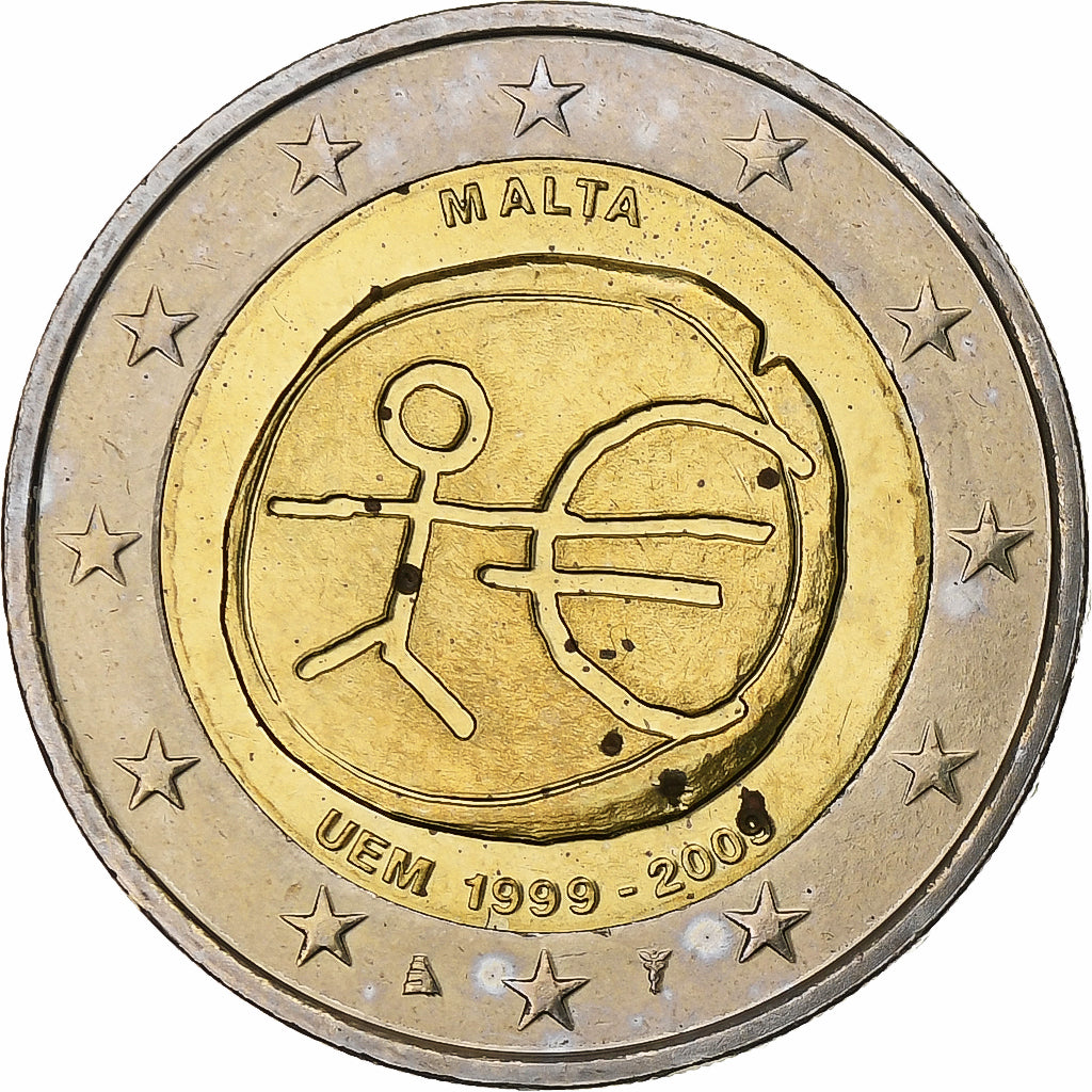 Malta, 
  
  2 euro, 
  
  Unia Gospodarcza i Monetarna