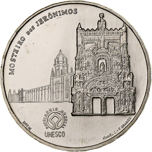 Portugalia, 
  
  2 1/2 Euro, 
  
  Unesco-Weltkulturerbe – Jerónimos-Kloster