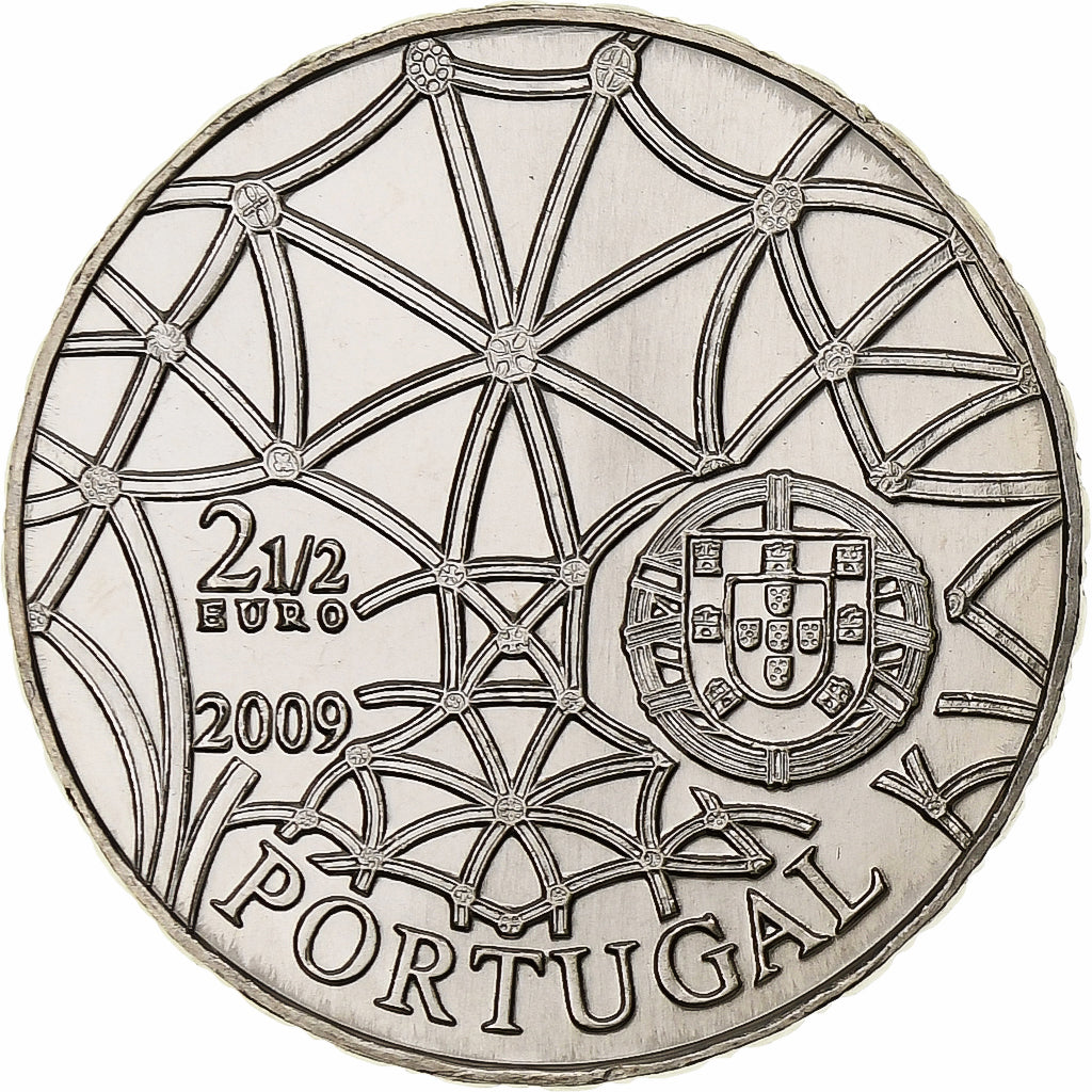 Portugalia, 
  
  2 1/2 Euro, 
  
  Unesco-Weltkulturerbe – Jerónimos-Kloster