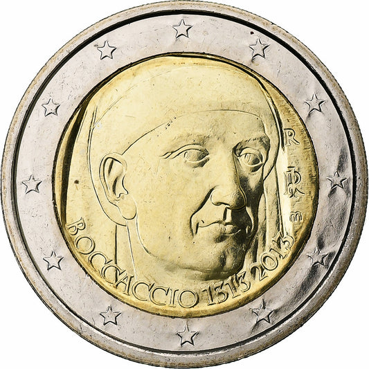 włoski, 
  
  2 euro, 
  
  Giovanniego Boccaccio