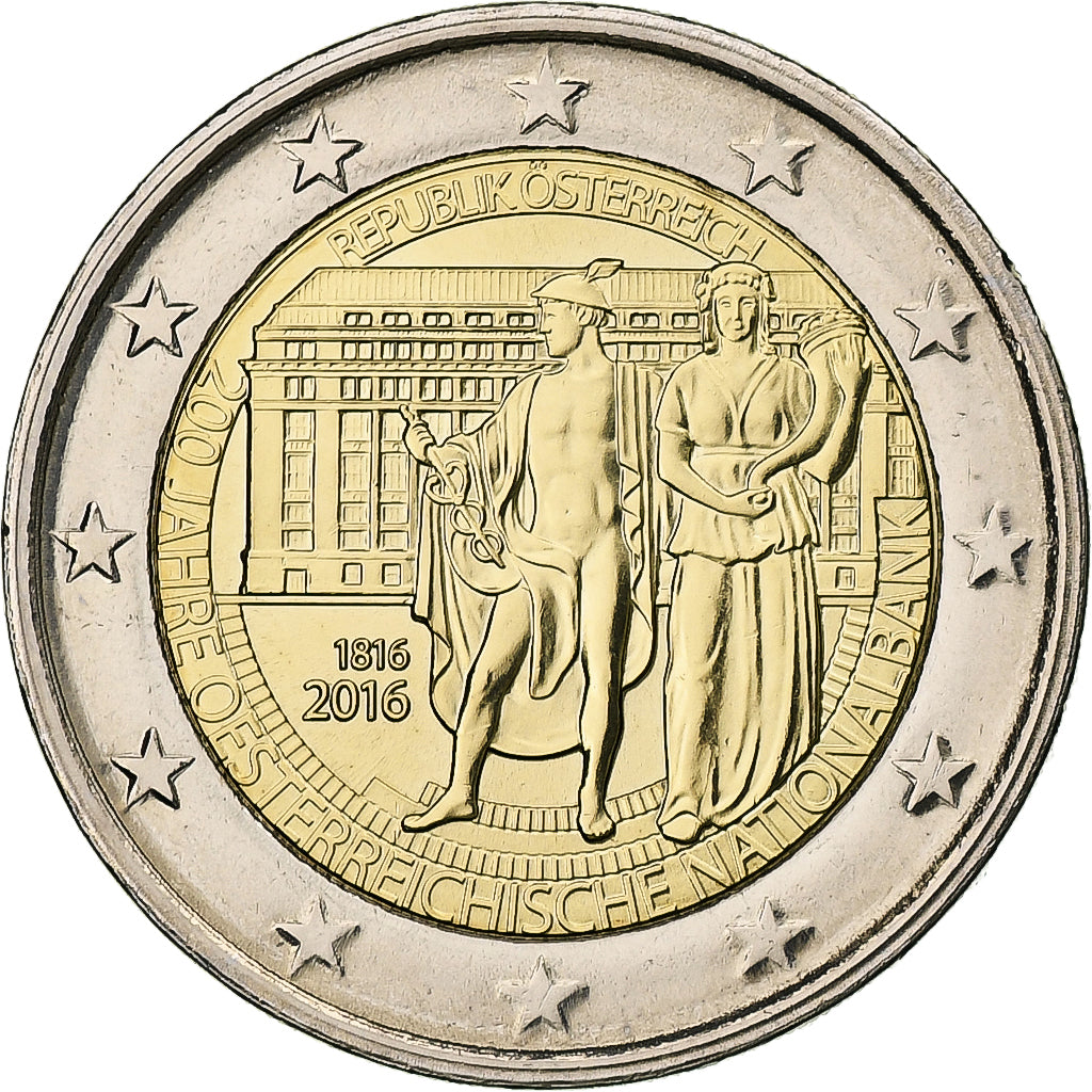 Österreich, 
  
  2 euro, 
  
  200. Jahrestag – Bank Narodowy