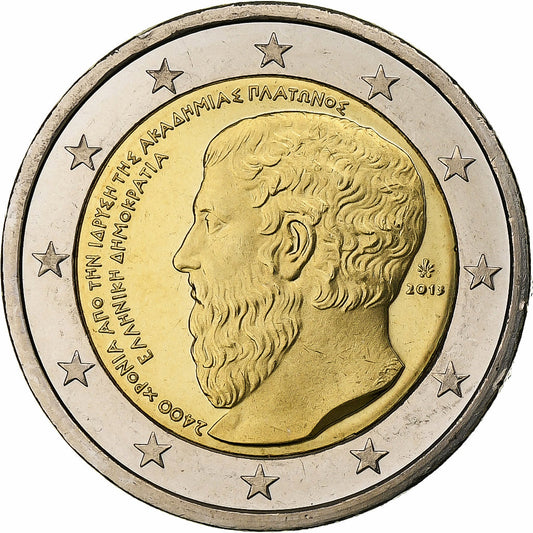 Griechenland, 
  
  2 euro, 
  
  Platonische Akademie