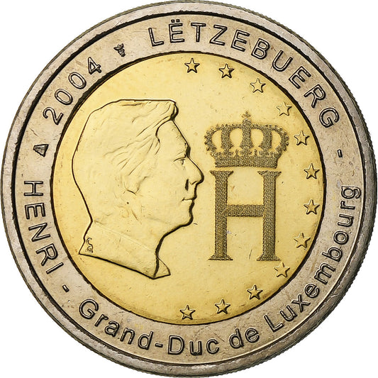 Luksemburg, 
  
  2 euro, 
  
  Monogram von Heinrich I