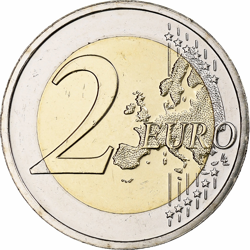 Niederlande, 
  
  2 euro, 
  
  30 Jahre vor dem Drapeau de l'UE