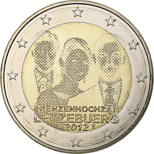 Luksemburg, 
  
  2 euro, 
  
  Hochzeitsprinzen