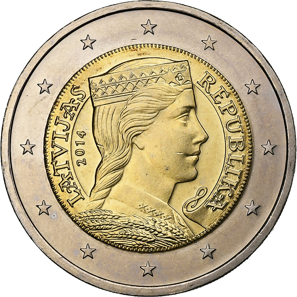 Lettland, 
  
  2 euro, 
  
  2014