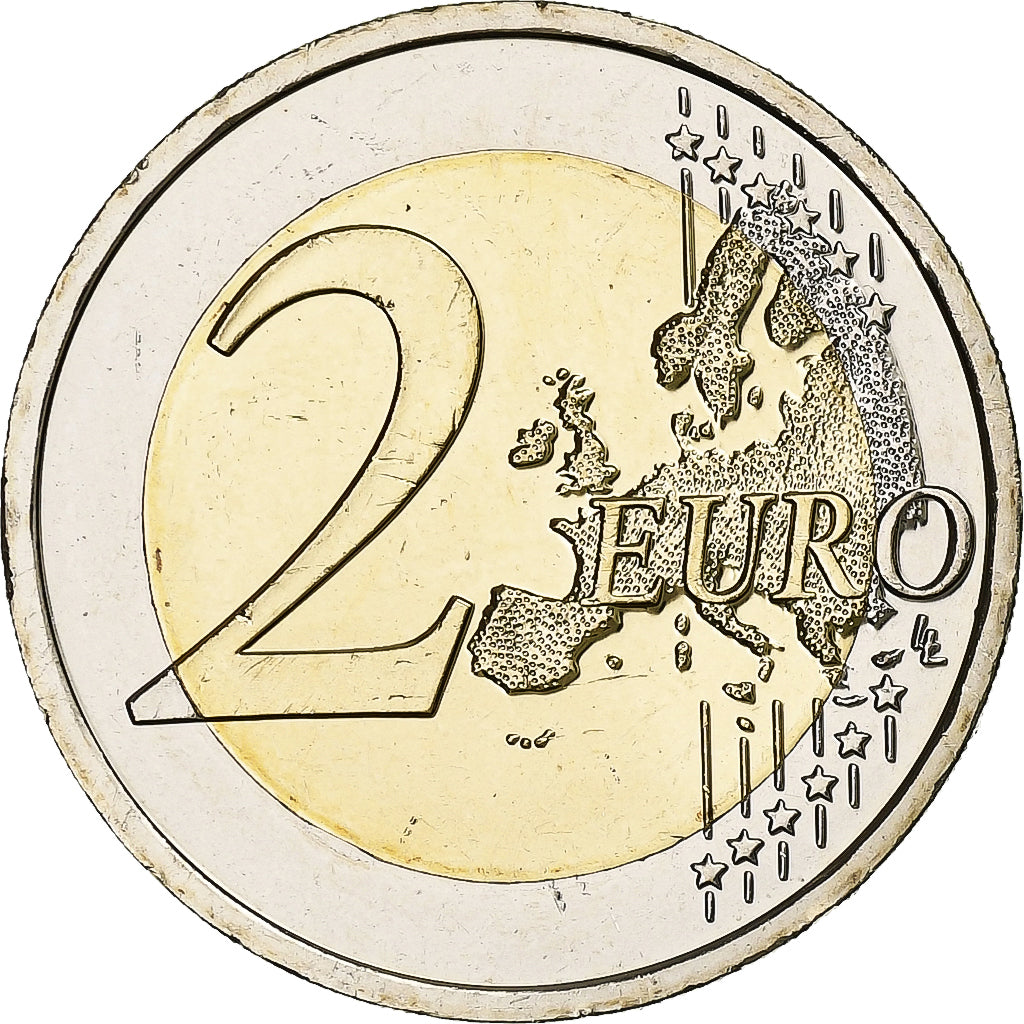 Słowak, 
  
  2 euro, 
  
  10 Jahre Euro-Bargeld