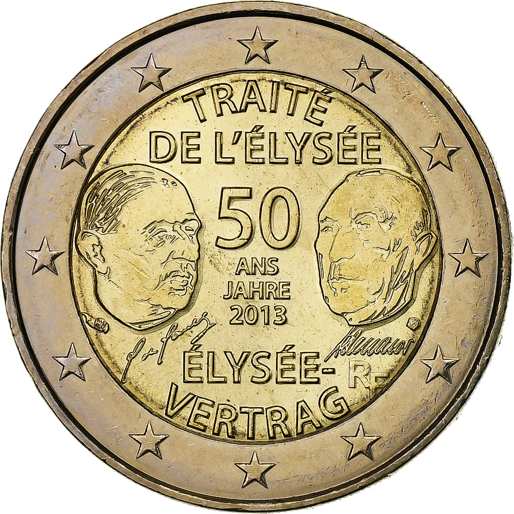 Francja, 
  
  2 euro, 
  
  Vertrag von Elysée