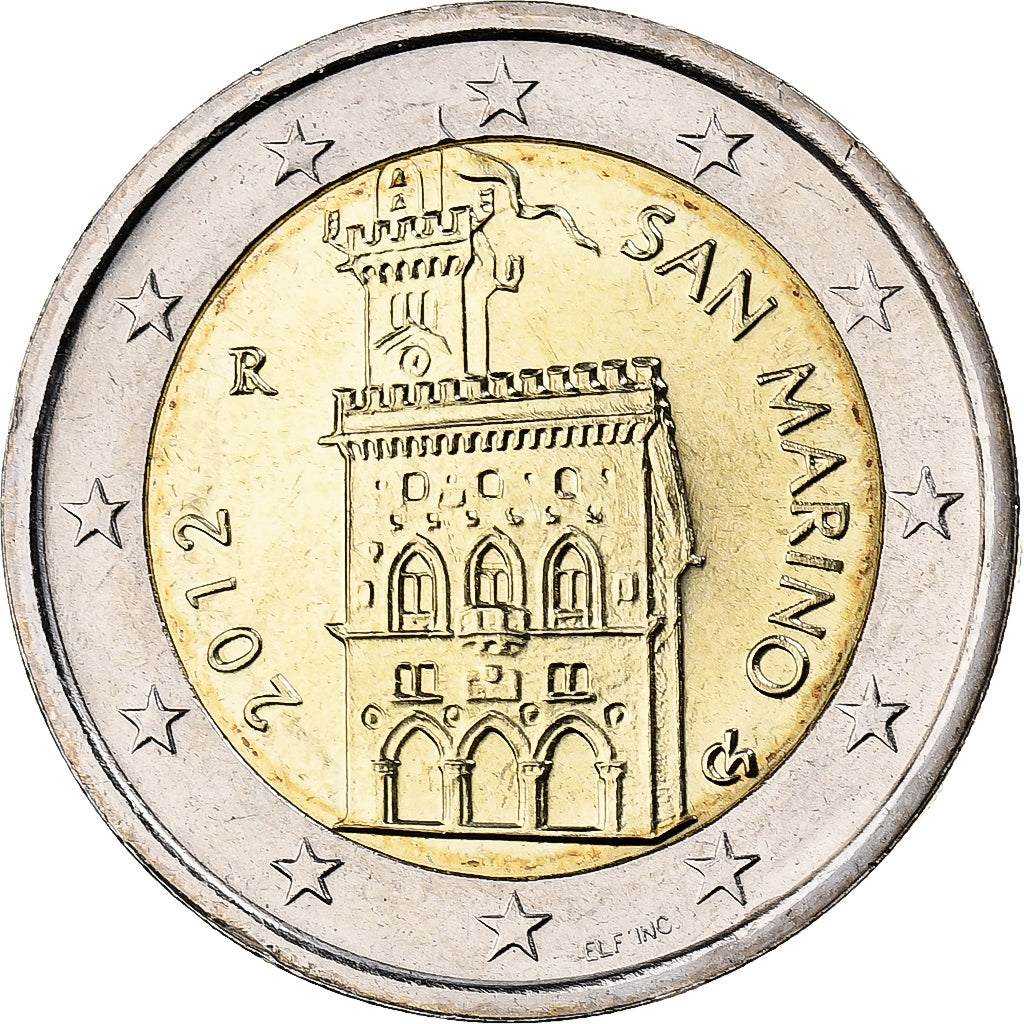 San Marino, 
  
  Öffentlicher Palast, 
  
  2 euro