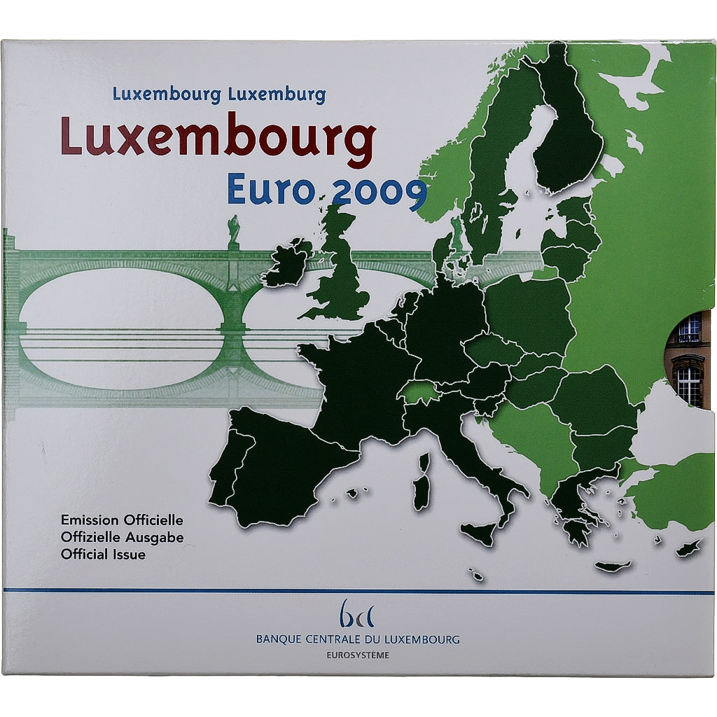 Luksemburg, 
  
  Setze 1 ct. - 2 euro, 
  
  BU