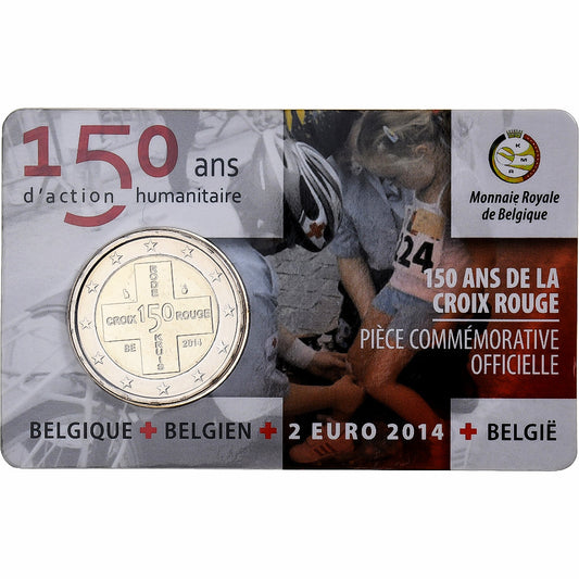 Belgia, 
  
  2 euro, 
  
  150 Jahre Rotes Kreuz