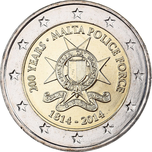 Malta, 
  
  2 euro, 
  
  Malta-Polizei