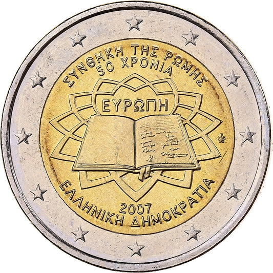 Griechenland, 
  
  2 euro, 
  
  Vertrag von Rom