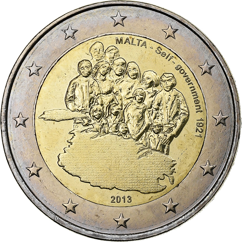 Malta, 
  
  2 euro, 
  
  Selbstverwaltung