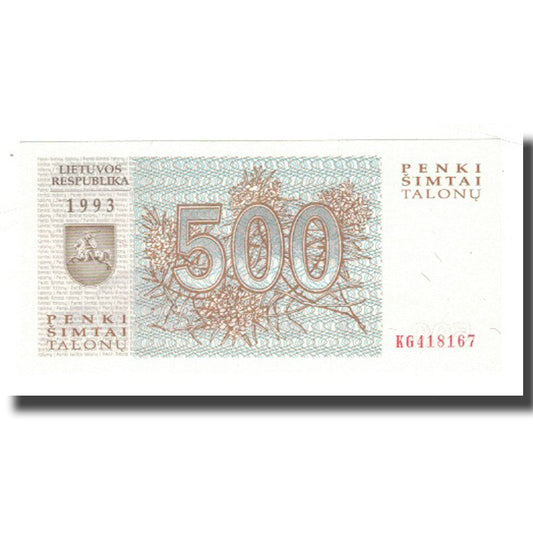 Banknot, 
  
  Litwa, 
  
  500 Talonów