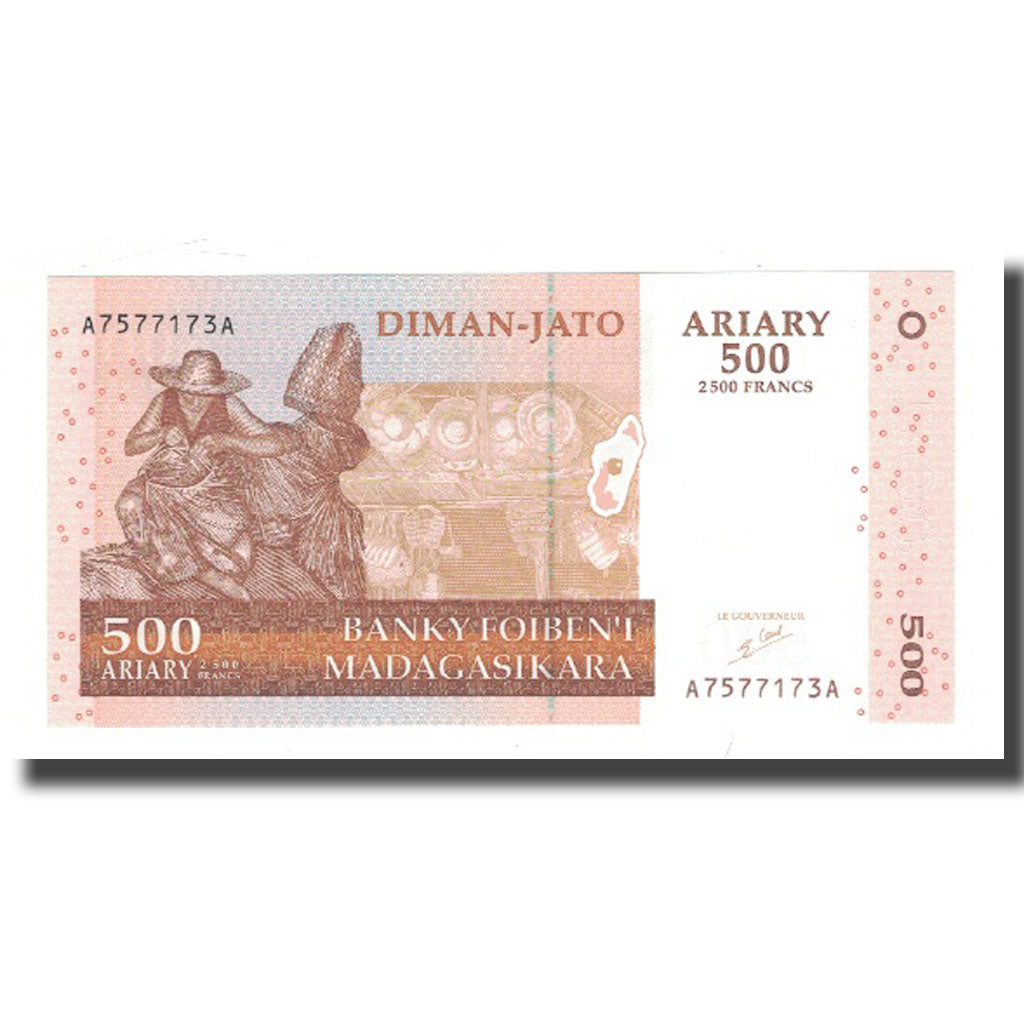 Banknot, 
  
  Madagaskar, 
  
  500 Ariarów