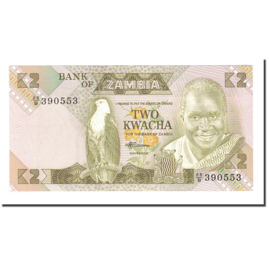 Banknot, 
  
  Zambia, 
  
  2 Kwacha