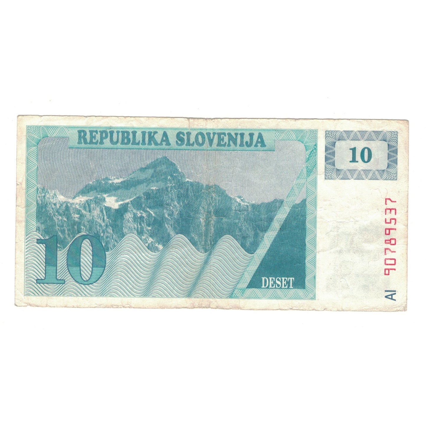 Banknot, 
  
  Słowenia, 
  
  10 (Tolarjew)