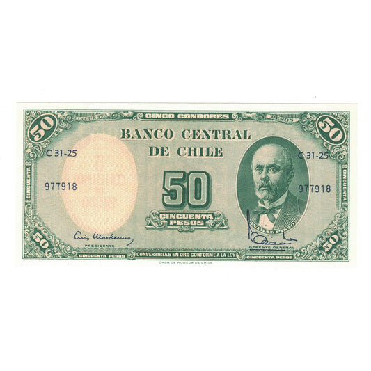 Banknot, 
  
  Chile, 
  
  5 centesimów za 50 peso