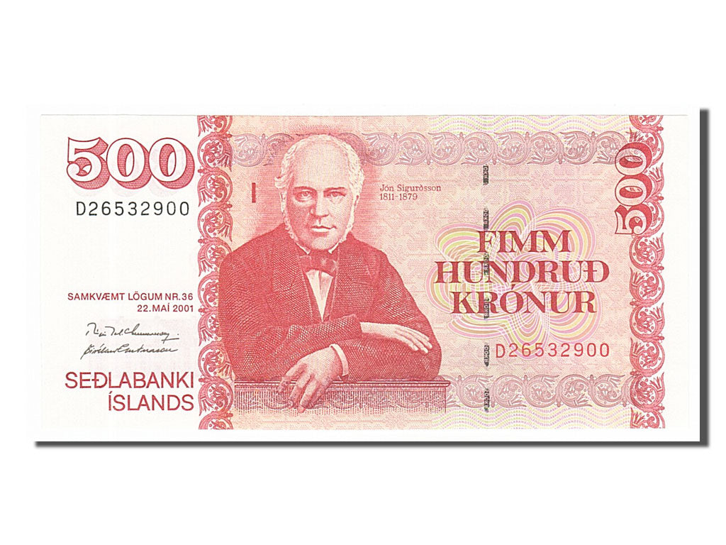 Banknot, 
  
  Islandia, 
  
  500 koron