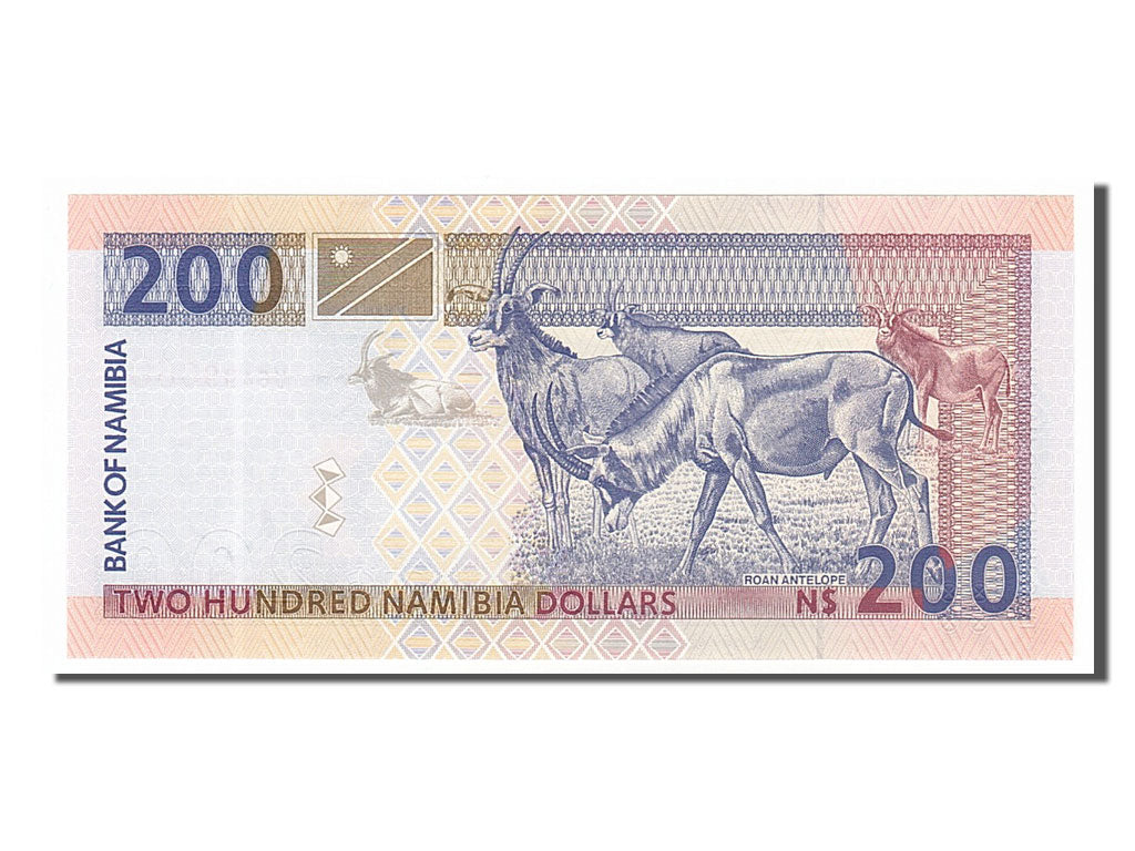 Banknot, 
  
  Namibia, 
  
  200 dolarów Namibii