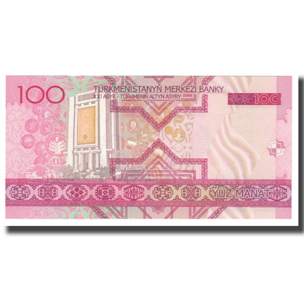 Banknot, 
  
  Turkmenistan, 
  
  100 Manatów