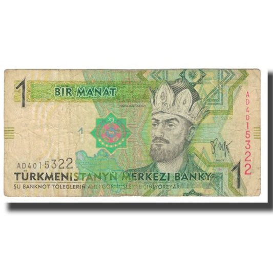 Banknot, 
  
  Turkmenistan, 
  
  1 Manat